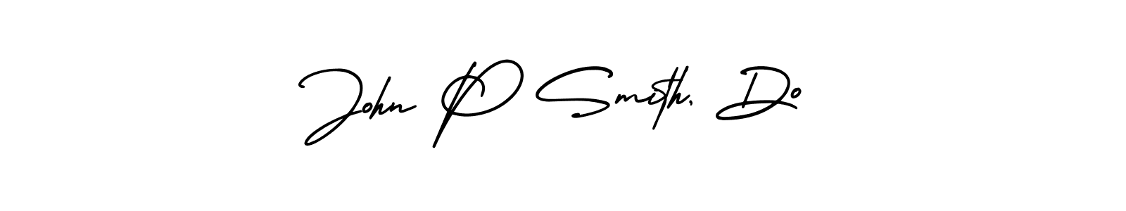 How to make John P Smith, Do name signature. Use AmerikaSignatureDemo-Regular style for creating short signs online. This is the latest handwritten sign. John P Smith, Do signature style 3 images and pictures png