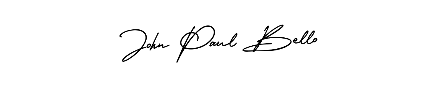 This is the best signature style for the John Paul Bello name. Also you like these signature font (AmerikaSignatureDemo-Regular). Mix name signature. John Paul Bello signature style 3 images and pictures png