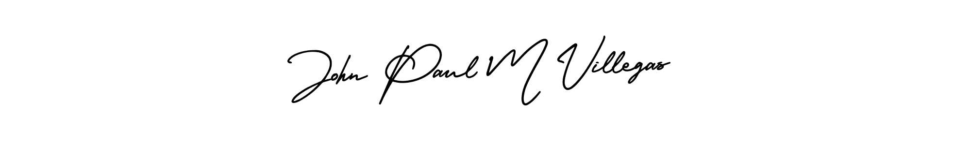 Make a beautiful signature design for name John Paul M Villegas. With this signature (AmerikaSignatureDemo-Regular) style, you can create a handwritten signature for free. John Paul M Villegas signature style 3 images and pictures png