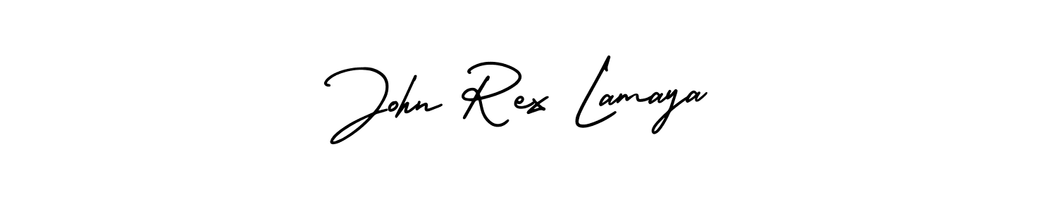 How to Draw John Rex Lamaya signature style? AmerikaSignatureDemo-Regular is a latest design signature styles for name John Rex Lamaya. John Rex Lamaya signature style 3 images and pictures png
