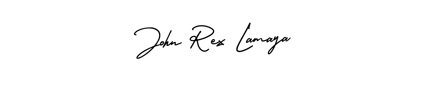 How to Draw John Rex Lamaya signature style? AmerikaSignatureDemo-Regular is a latest design signature styles for name John Rex Lamaya. John Rex Lamaya signature style 3 images and pictures png