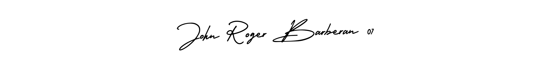 How to make John Roger Barberan 07 name signature. Use AmerikaSignatureDemo-Regular style for creating short signs online. This is the latest handwritten sign. John Roger Barberan 07 signature style 3 images and pictures png