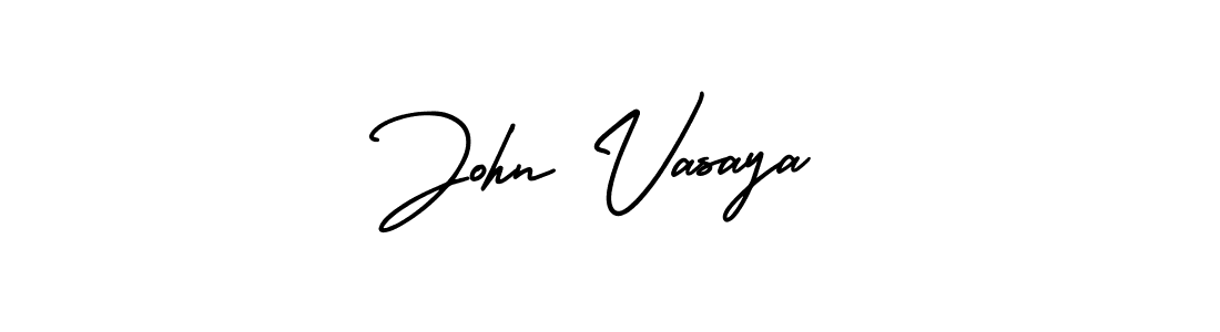 John Vasaya stylish signature style. Best Handwritten Sign (AmerikaSignatureDemo-Regular) for my name. Handwritten Signature Collection Ideas for my name John Vasaya. John Vasaya signature style 3 images and pictures png