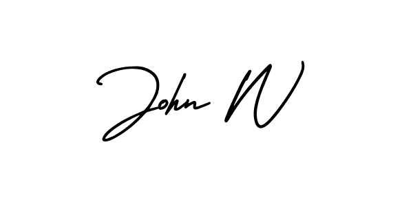 Also we have John W name is the best signature style. Create professional handwritten signature collection using AmerikaSignatureDemo-Regular autograph style. John W signature style 3 images and pictures png