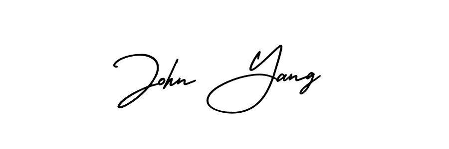 Make a beautiful signature design for name John Yang. With this signature (AmerikaSignatureDemo-Regular) style, you can create a handwritten signature for free. John Yang signature style 3 images and pictures png