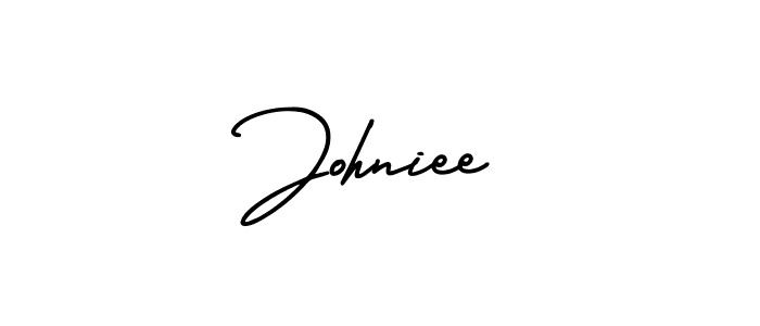 if you are searching for the best signature style for your name Johniee. so please give up your signature search. here we have designed multiple signature styles  using AmerikaSignatureDemo-Regular. Johniee signature style 3 images and pictures png