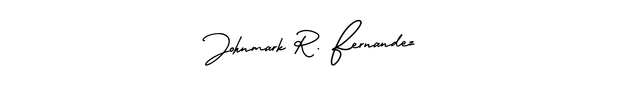 The best way (AmerikaSignatureDemo-Regular) to make a short signature is to pick only two or three words in your name. The name Johnmark R. Fernandez include a total of six letters. For converting this name. Johnmark R. Fernandez signature style 3 images and pictures png