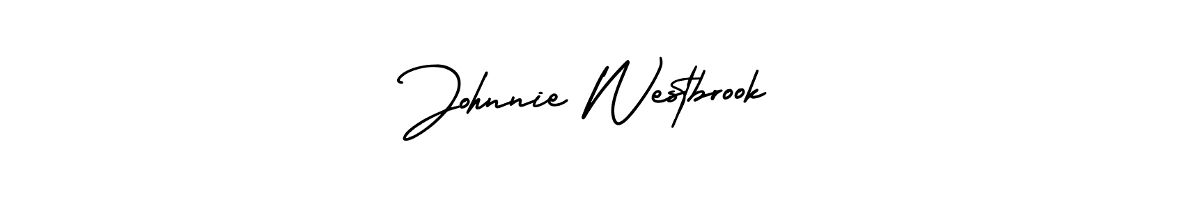 Make a beautiful signature design for name Johnnie Westbrook. With this signature (AmerikaSignatureDemo-Regular) style, you can create a handwritten signature for free. Johnnie Westbrook signature style 3 images and pictures png