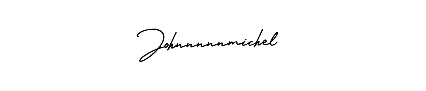 Johnnnnnmichel stylish signature style. Best Handwritten Sign (AmerikaSignatureDemo-Regular) for my name. Handwritten Signature Collection Ideas for my name Johnnnnnmichel. Johnnnnnmichel signature style 3 images and pictures png