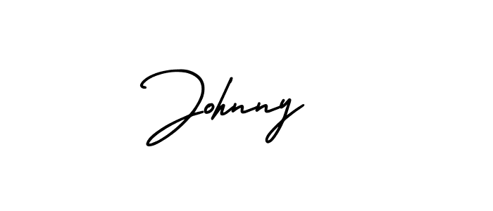 The best way (AmerikaSignatureDemo-Regular) to make a short signature is to pick only two or three words in your name. The name Johnny  include a total of six letters. For converting this name. Johnny  signature style 3 images and pictures png