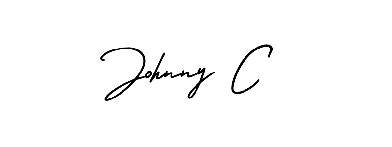 Johnny C stylish signature style. Best Handwritten Sign (AmerikaSignatureDemo-Regular) for my name. Handwritten Signature Collection Ideas for my name Johnny C. Johnny C signature style 3 images and pictures png