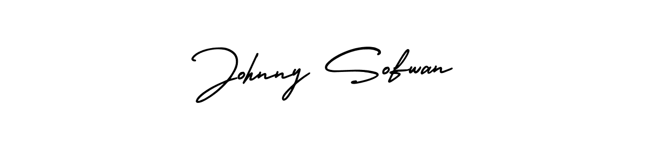 Create a beautiful signature design for name Johnny Sofwan. With this signature (AmerikaSignatureDemo-Regular) fonts, you can make a handwritten signature for free. Johnny Sofwan signature style 3 images and pictures png