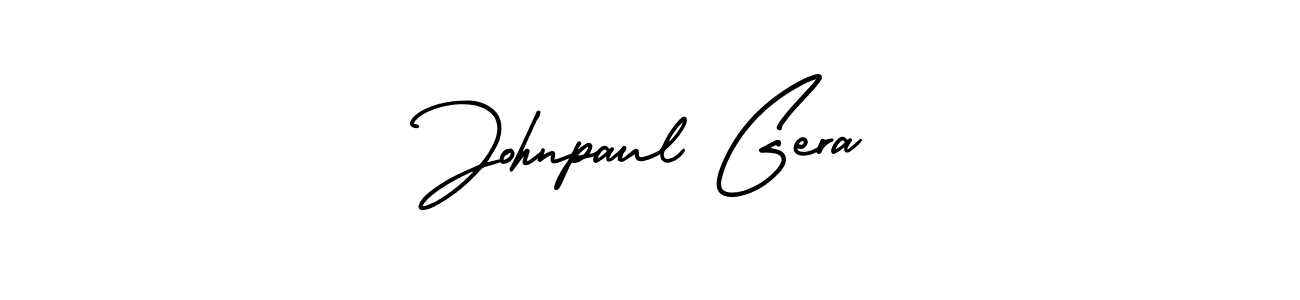Johnpaul Gera stylish signature style. Best Handwritten Sign (AmerikaSignatureDemo-Regular) for my name. Handwritten Signature Collection Ideas for my name Johnpaul Gera. Johnpaul Gera signature style 3 images and pictures png