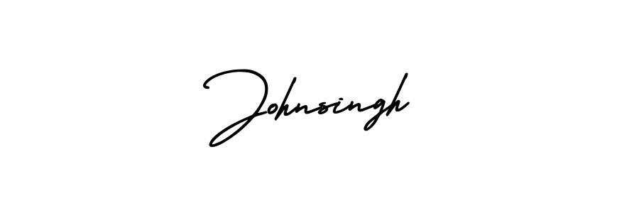 The best way (AmerikaSignatureDemo-Regular) to make a short signature is to pick only two or three words in your name. The name Johnsingh include a total of six letters. For converting this name. Johnsingh signature style 3 images and pictures png