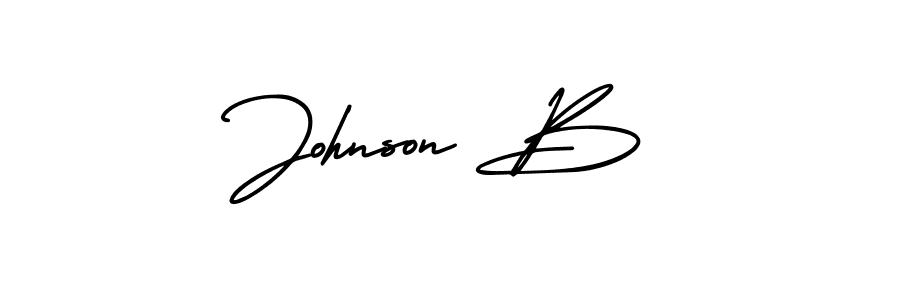 Design your own signature with our free online signature maker. With this signature software, you can create a handwritten (AmerikaSignatureDemo-Regular) signature for name Johnson B. Johnson B signature style 3 images and pictures png