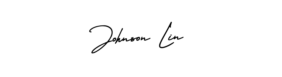 Make a beautiful signature design for name Johnson Lin. With this signature (AmerikaSignatureDemo-Regular) style, you can create a handwritten signature for free. Johnson Lin signature style 3 images and pictures png