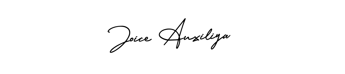 Make a short Joice Auxiliya signature style. Manage your documents anywhere anytime using AmerikaSignatureDemo-Regular. Create and add eSignatures, submit forms, share and send files easily. Joice Auxiliya signature style 3 images and pictures png