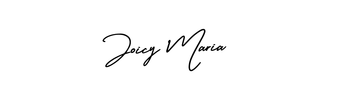 How to make Joicy Maria name signature. Use AmerikaSignatureDemo-Regular style for creating short signs online. This is the latest handwritten sign. Joicy Maria signature style 3 images and pictures png