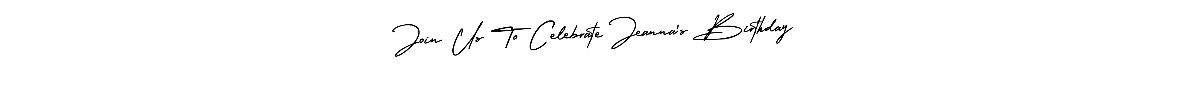 How to Draw Join Us To Celebrate Jeanna’s Birthday signature style? AmerikaSignatureDemo-Regular is a latest design signature styles for name Join Us To Celebrate Jeanna’s Birthday. Join Us To Celebrate Jeanna’s Birthday signature style 3 images and pictures png