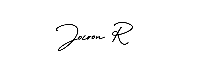 Design your own signature with our free online signature maker. With this signature software, you can create a handwritten (AmerikaSignatureDemo-Regular) signature for name Joiron R. Joiron R signature style 3 images and pictures png