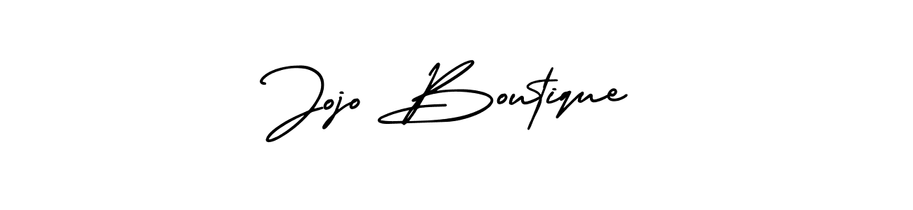 The best way (AmerikaSignatureDemo-Regular) to make a short signature is to pick only two or three words in your name. The name Jojo Boutique include a total of six letters. For converting this name. Jojo Boutique signature style 3 images and pictures png