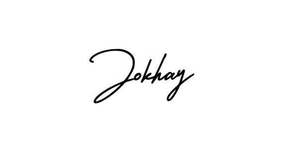 The best way (AmerikaSignatureDemo-Regular) to make a short signature is to pick only two or three words in your name. The name Jokhay include a total of six letters. For converting this name. Jokhay signature style 3 images and pictures png