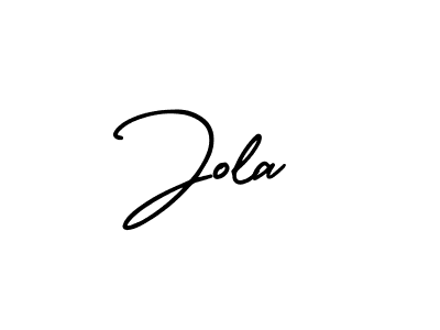 Design your own signature with our free online signature maker. With this signature software, you can create a handwritten (AmerikaSignatureDemo-Regular) signature for name Jola. Jola signature style 3 images and pictures png