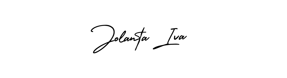 Design your own signature with our free online signature maker. With this signature software, you can create a handwritten (AmerikaSignatureDemo-Regular) signature for name Jolanta Iva. Jolanta Iva signature style 3 images and pictures png