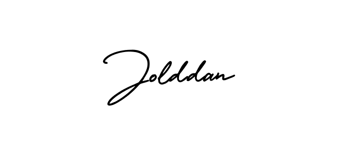 The best way (AmerikaSignatureDemo-Regular) to make a short signature is to pick only two or three words in your name. The name Jolddan include a total of six letters. For converting this name. Jolddan signature style 3 images and pictures png
