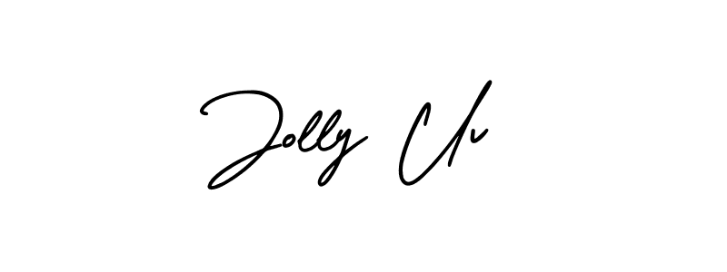 It looks lik you need a new signature style for name Jolly Uv. Design unique handwritten (AmerikaSignatureDemo-Regular) signature with our free signature maker in just a few clicks. Jolly Uv signature style 3 images and pictures png