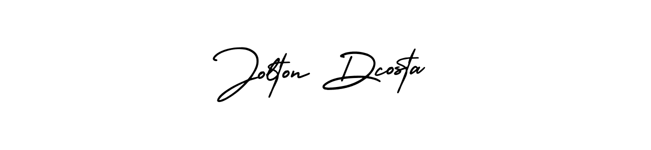 How to make Jolton Dcosta name signature. Use AmerikaSignatureDemo-Regular style for creating short signs online. This is the latest handwritten sign. Jolton Dcosta signature style 3 images and pictures png