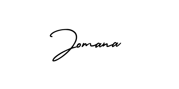 Create a beautiful signature design for name Jomana. With this signature (AmerikaSignatureDemo-Regular) fonts, you can make a handwritten signature for free. Jomana signature style 3 images and pictures png