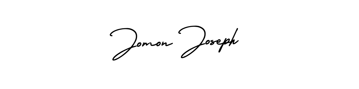 Create a beautiful signature design for name Jomon Joseph. With this signature (AmerikaSignatureDemo-Regular) fonts, you can make a handwritten signature for free. Jomon Joseph signature style 3 images and pictures png