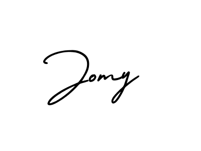 The best way (AmerikaSignatureDemo-Regular) to make a short signature is to pick only two or three words in your name. The name Jomy include a total of six letters. For converting this name. Jomy signature style 3 images and pictures png