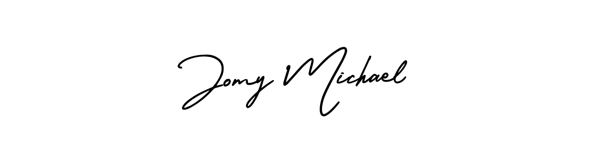 Create a beautiful signature design for name Jomy Michael. With this signature (AmerikaSignatureDemo-Regular) fonts, you can make a handwritten signature for free. Jomy Michael signature style 3 images and pictures png