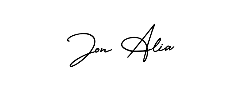 Make a short Jon Alia signature style. Manage your documents anywhere anytime using AmerikaSignatureDemo-Regular. Create and add eSignatures, submit forms, share and send files easily. Jon Alia signature style 3 images and pictures png