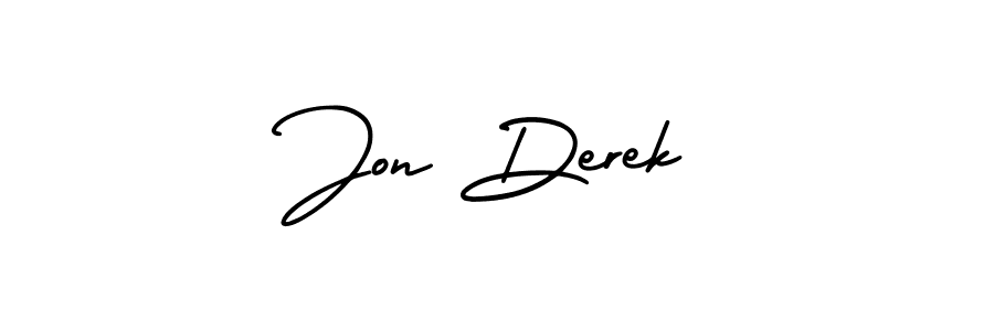 Make a beautiful signature design for name Jon Derek. With this signature (AmerikaSignatureDemo-Regular) style, you can create a handwritten signature for free. Jon Derek signature style 3 images and pictures png