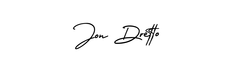 Similarly AmerikaSignatureDemo-Regular is the best handwritten signature design. Signature creator online .You can use it as an online autograph creator for name Jon Dretto. Jon Dretto signature style 3 images and pictures png