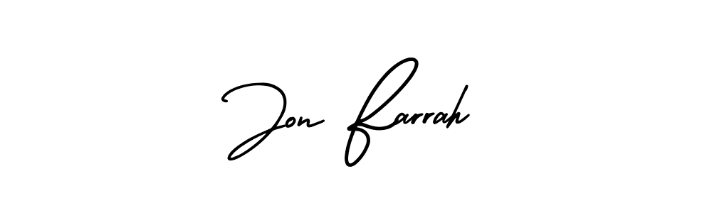 Also You can easily find your signature by using the search form. We will create Jon Farrah name handwritten signature images for you free of cost using AmerikaSignatureDemo-Regular sign style. Jon Farrah signature style 3 images and pictures png