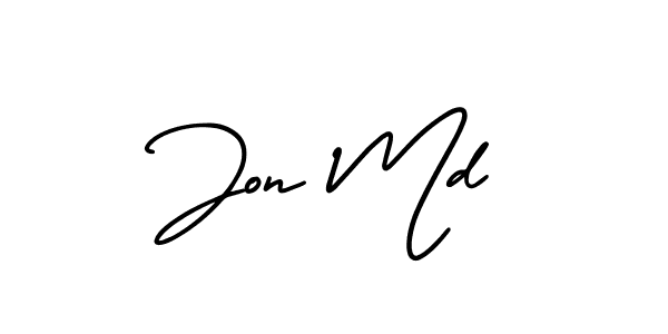Also You can easily find your signature by using the search form. We will create Jon Md name handwritten signature images for you free of cost using AmerikaSignatureDemo-Regular sign style. Jon Md signature style 3 images and pictures png