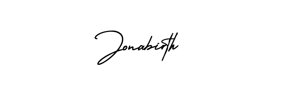 How to make Jonabirth name signature. Use AmerikaSignatureDemo-Regular style for creating short signs online. This is the latest handwritten sign. Jonabirth signature style 3 images and pictures png