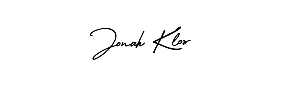 How to Draw Jonah Klos signature style? AmerikaSignatureDemo-Regular is a latest design signature styles for name Jonah Klos. Jonah Klos signature style 3 images and pictures png