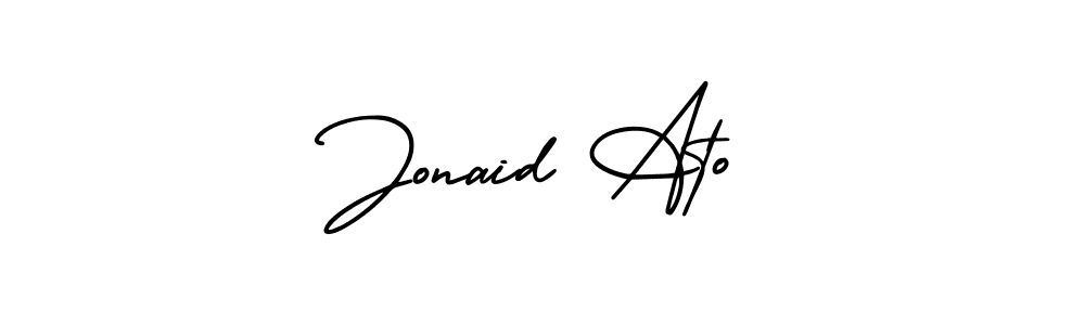 Jonaid Ato stylish signature style. Best Handwritten Sign (AmerikaSignatureDemo-Regular) for my name. Handwritten Signature Collection Ideas for my name Jonaid Ato. Jonaid Ato signature style 3 images and pictures png