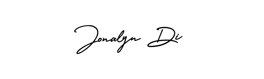 You should practise on your own different ways (AmerikaSignatureDemo-Regular) to write your name (Jonalyn Di) in signature. don't let someone else do it for you. Jonalyn Di signature style 3 images and pictures png