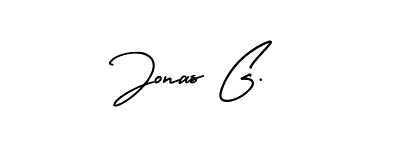 Jonas G. stylish signature style. Best Handwritten Sign (AmerikaSignatureDemo-Regular) for my name. Handwritten Signature Collection Ideas for my name Jonas G.. Jonas G. signature style 3 images and pictures png