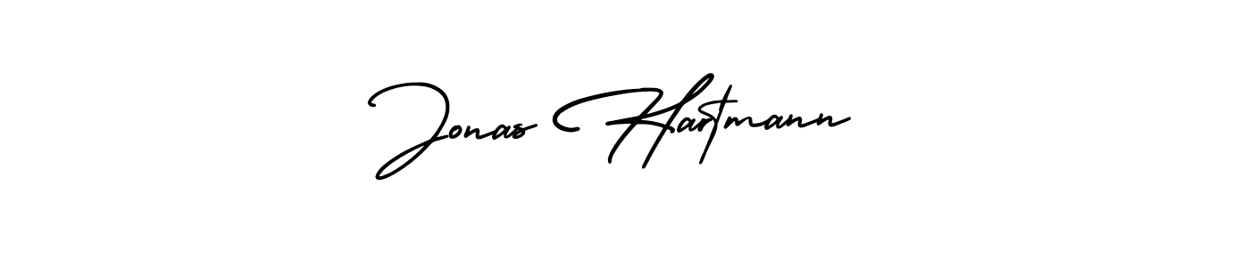 The best way (AmerikaSignatureDemo-Regular) to make a short signature is to pick only two or three words in your name. The name Jonas Hartmann include a total of six letters. For converting this name. Jonas Hartmann signature style 3 images and pictures png