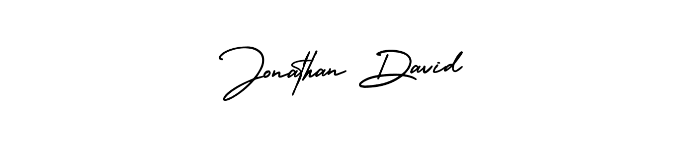 How to make Jonathan David name signature. Use AmerikaSignatureDemo-Regular style for creating short signs online. This is the latest handwritten sign. Jonathan David signature style 3 images and pictures png