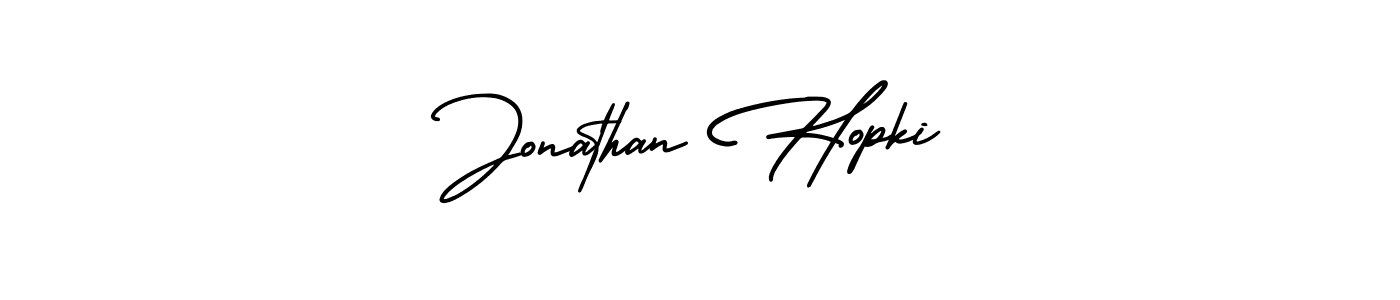 Design your own signature with our free online signature maker. With this signature software, you can create a handwritten (AmerikaSignatureDemo-Regular) signature for name Jonathan Hopki. Jonathan Hopki signature style 3 images and pictures png