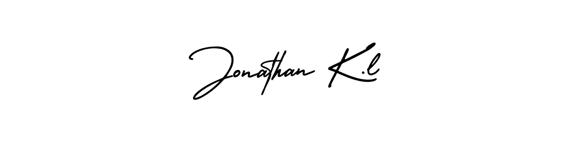 Also You can easily find your signature by using the search form. We will create Jonathan K.l name handwritten signature images for you free of cost using AmerikaSignatureDemo-Regular sign style. Jonathan K.l signature style 3 images and pictures png