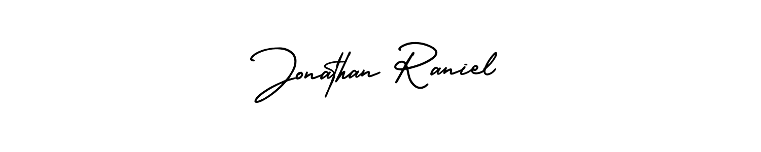 How to make Jonathan Raniel name signature. Use AmerikaSignatureDemo-Regular style for creating short signs online. This is the latest handwritten sign. Jonathan Raniel signature style 3 images and pictures png